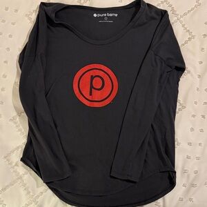 Pure Barre Black Top with Red Emblem